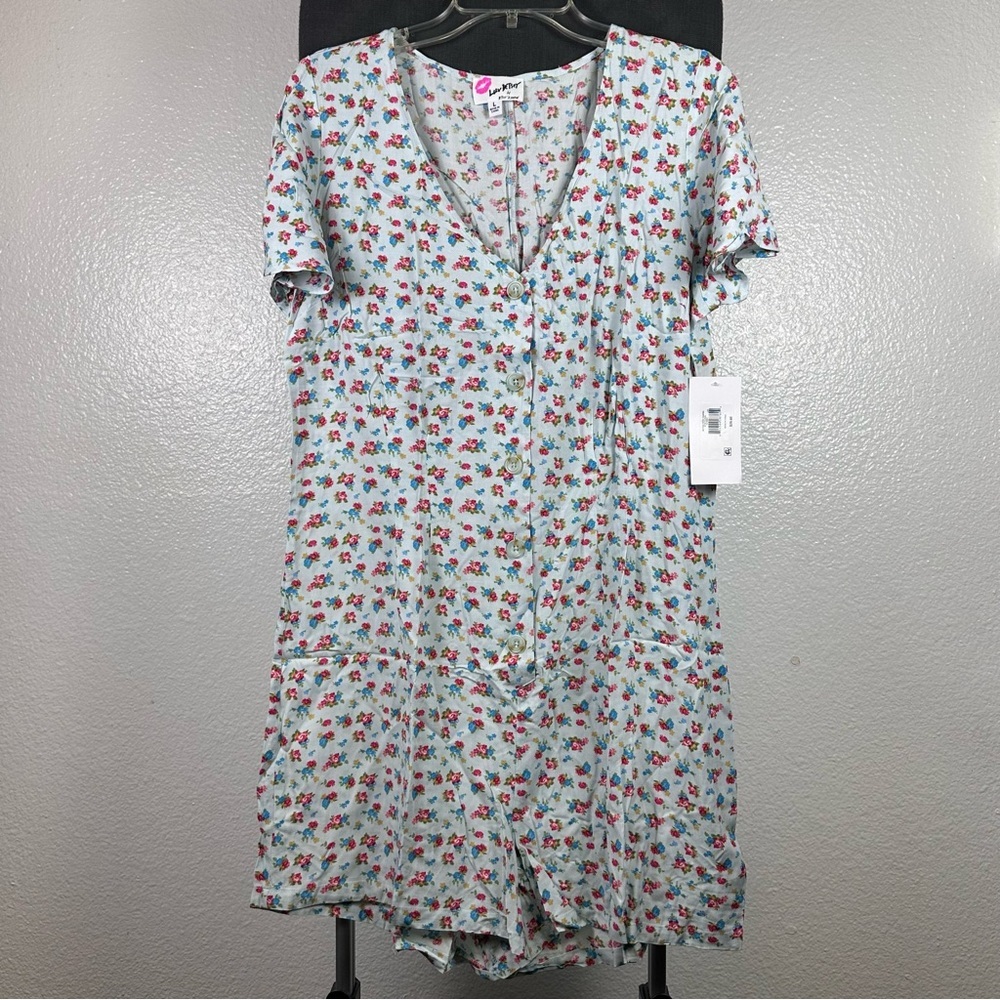 Luv Betsey Floral V-Neck Romper‎